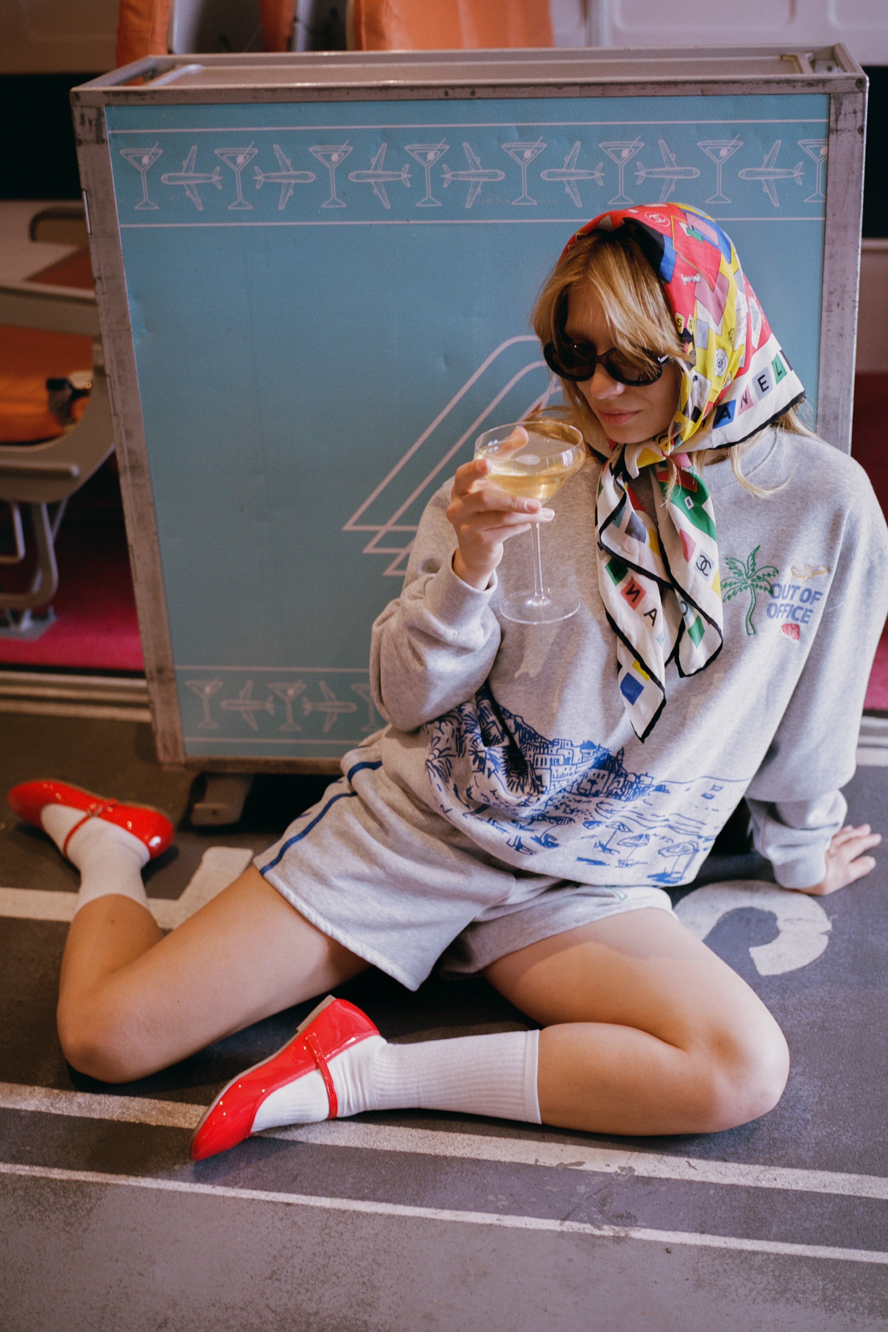 Checked Out Oversized Crewneck