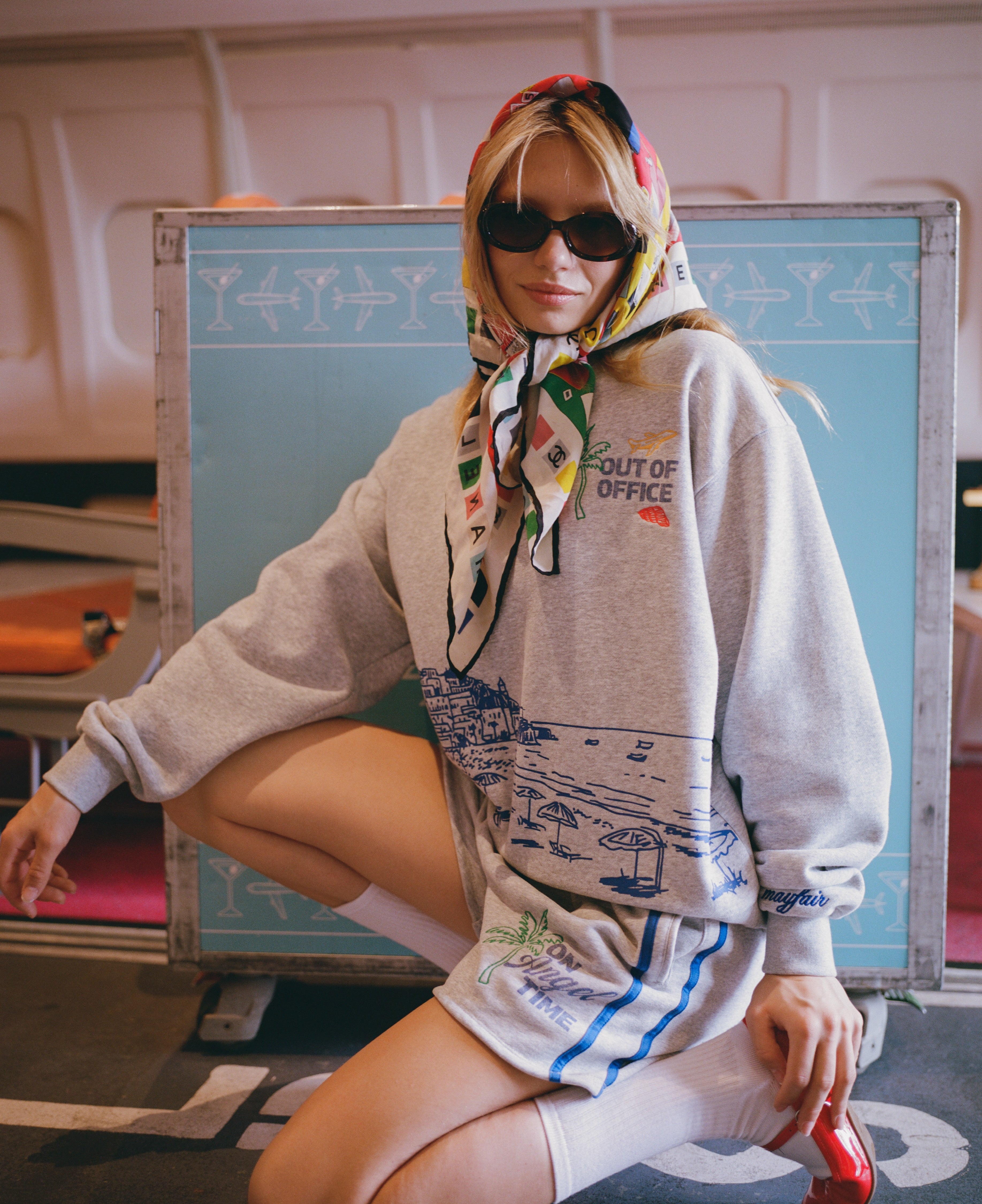 Checked Out Oversized Crewneck