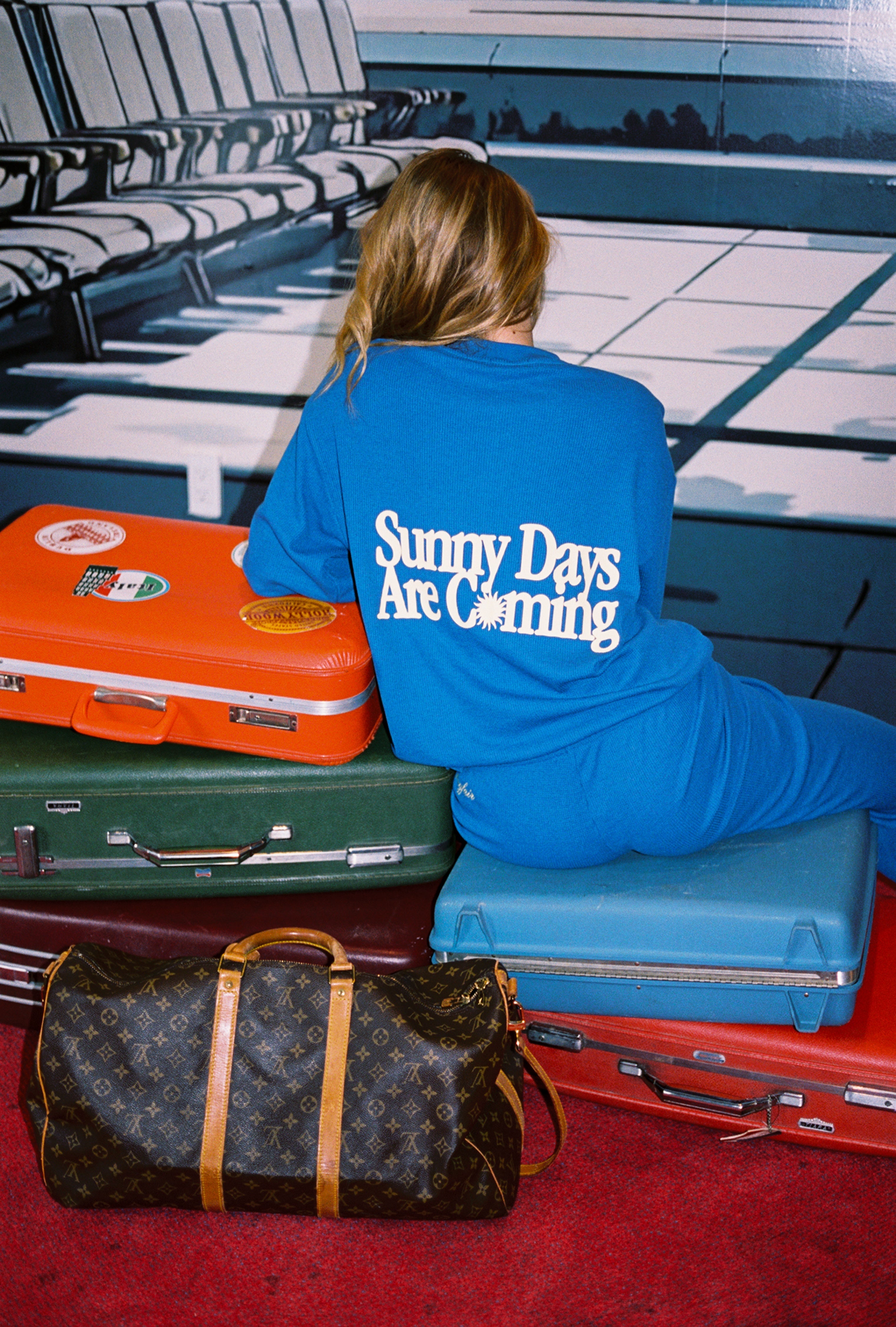 Sunny Days Are Coming Classic Waffle Crewneck