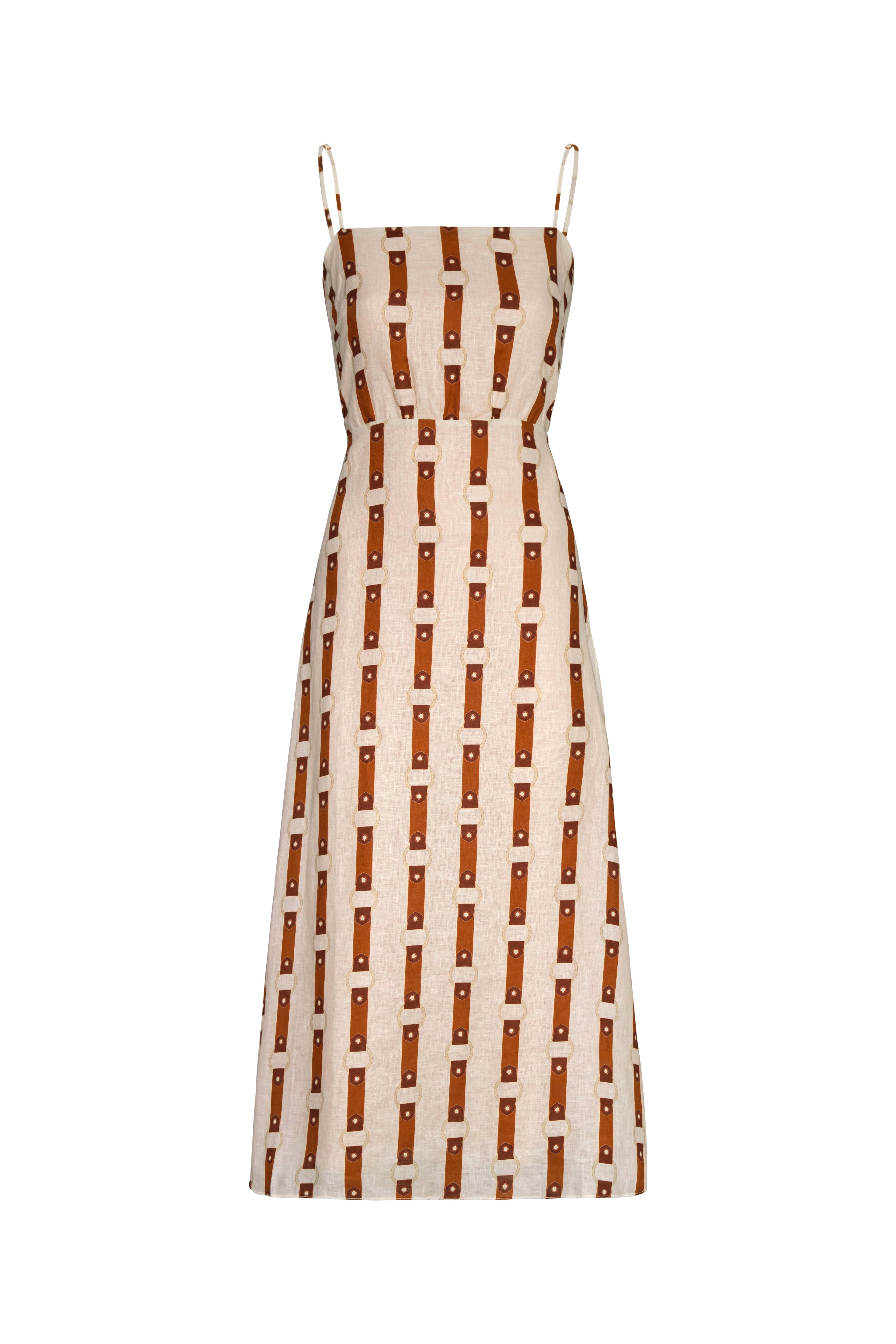 Nativa Linen Midi Dress / Horse Reins
