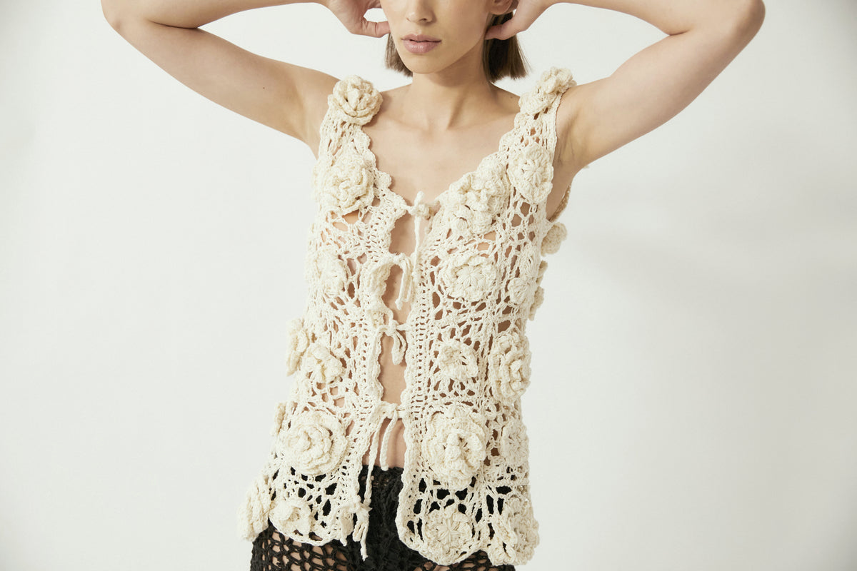 Elmo Knitted Top | Ivory