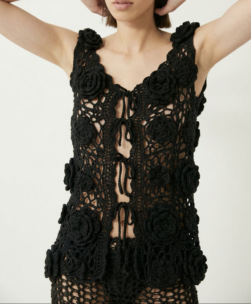 Elmo Knitted Top | Black