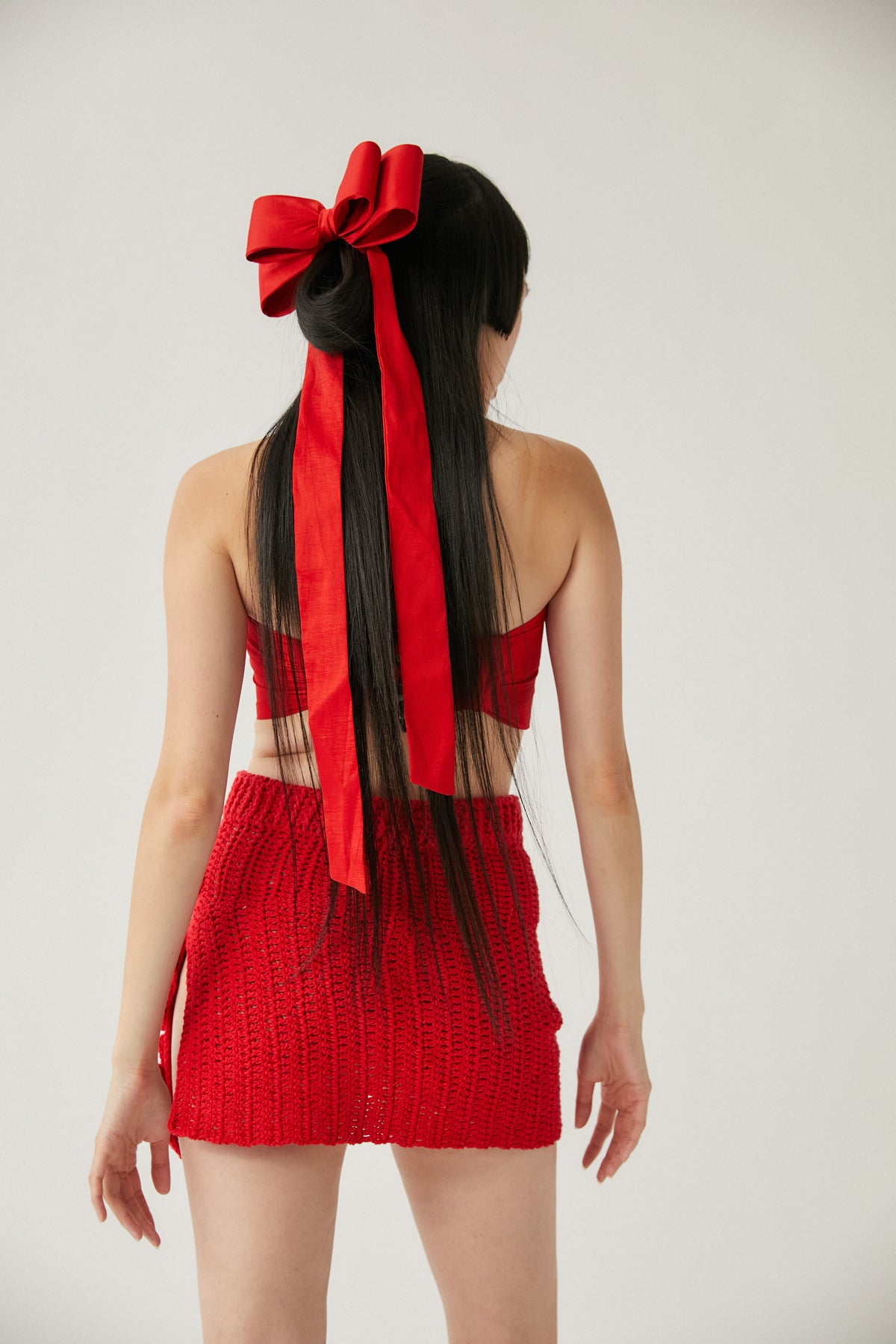 Kentia Crochet Skirt | Red