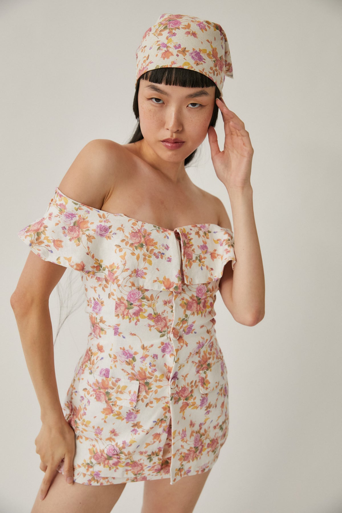 Bromelia Linen Blouse | Floral
