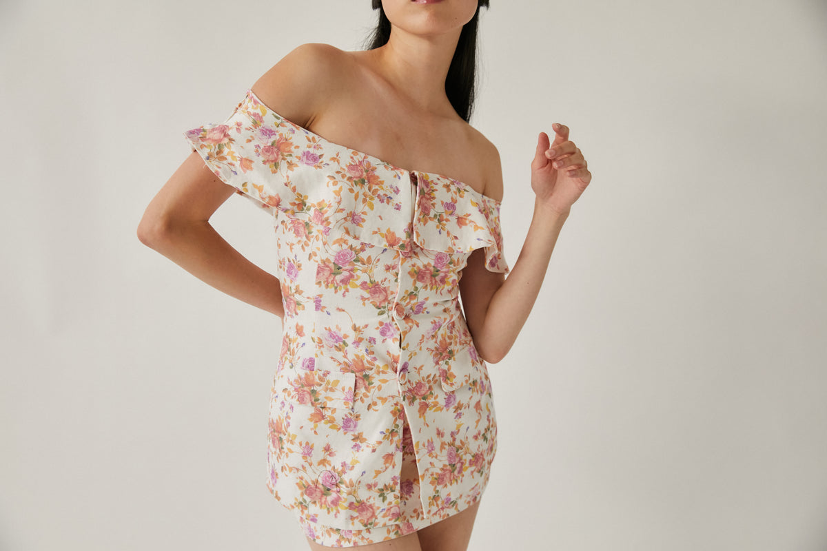 Bromelia Linen Blouse | Ivory