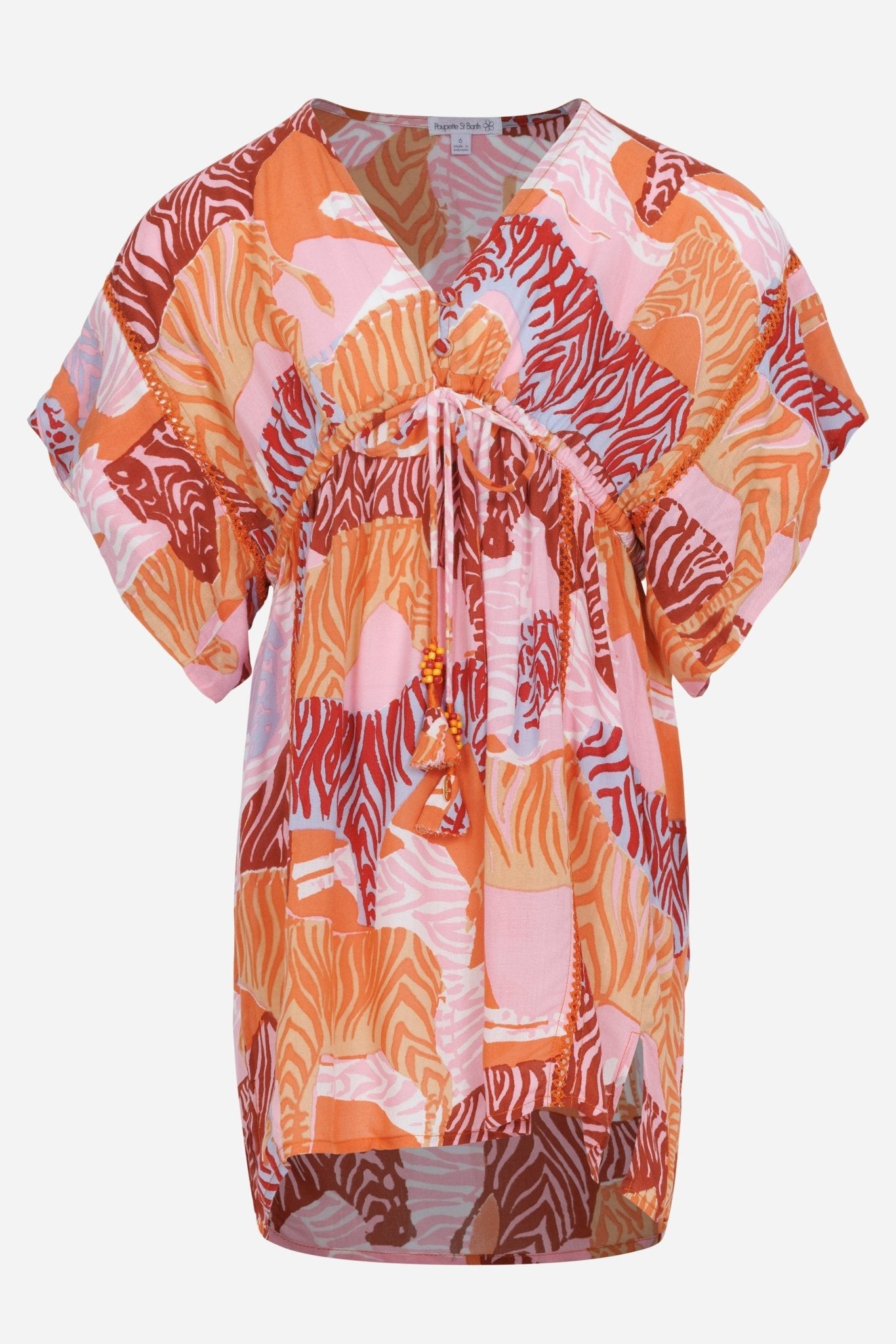 Kaftan Amaya for girls - Pink Ashanti - Poupette St Barth