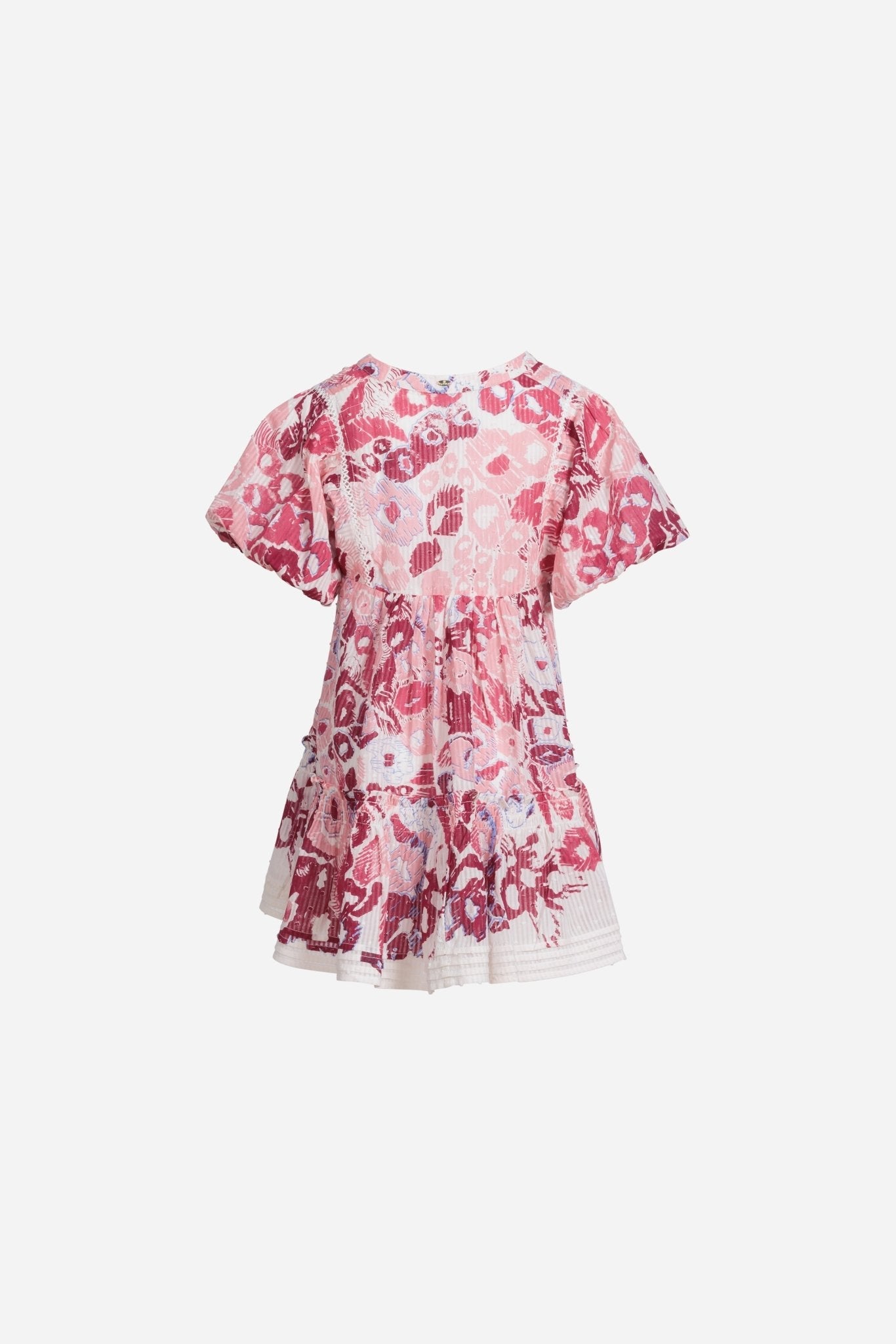 Mini Dress Aria for girls - Pink Pencilleo - Poupette St Barth