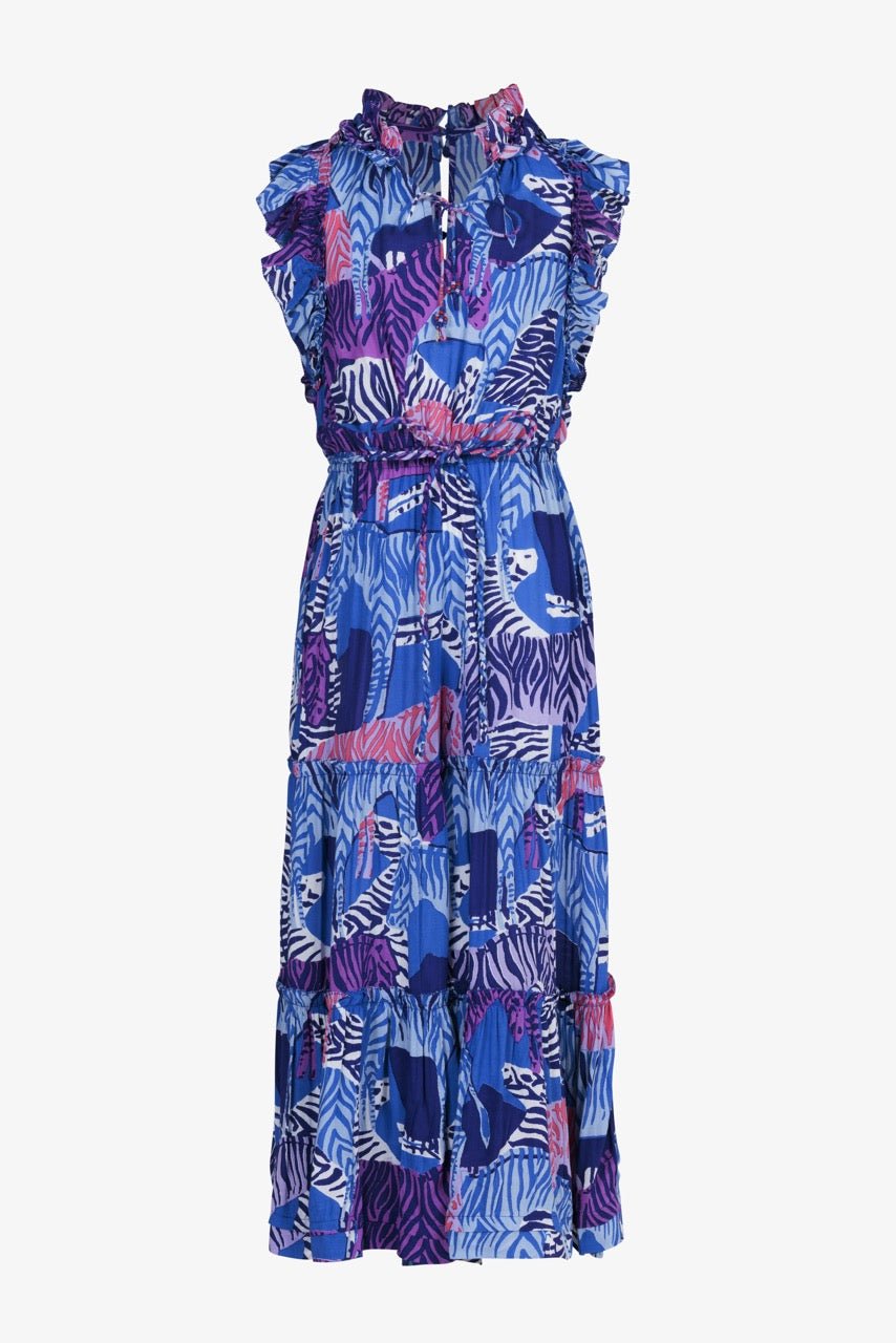 Long Jumpsuit Belene for girls - Blue Ashanti - Poupette St Barth