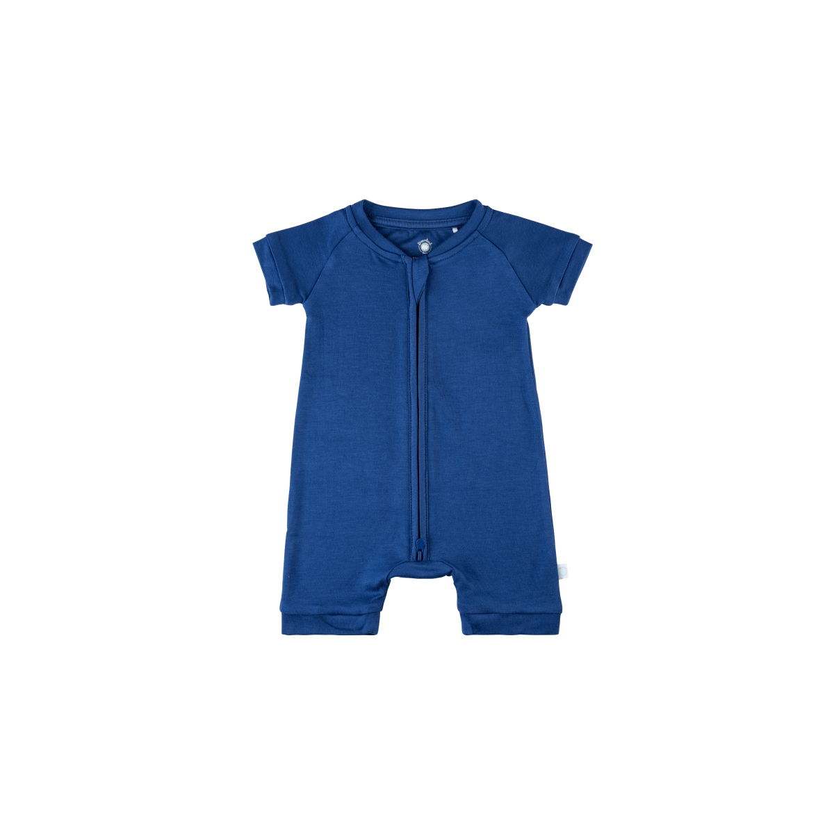 Baby Short-Sleeve Bamboo Romper - Navy