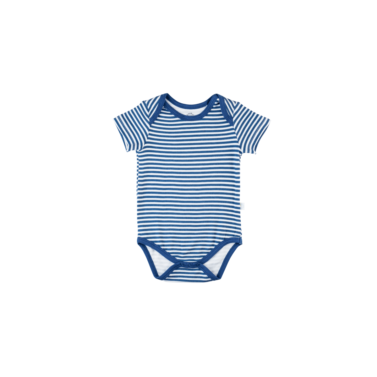 Baby Short-Sleeve Bamboo Bodysuit - Navy Stripe