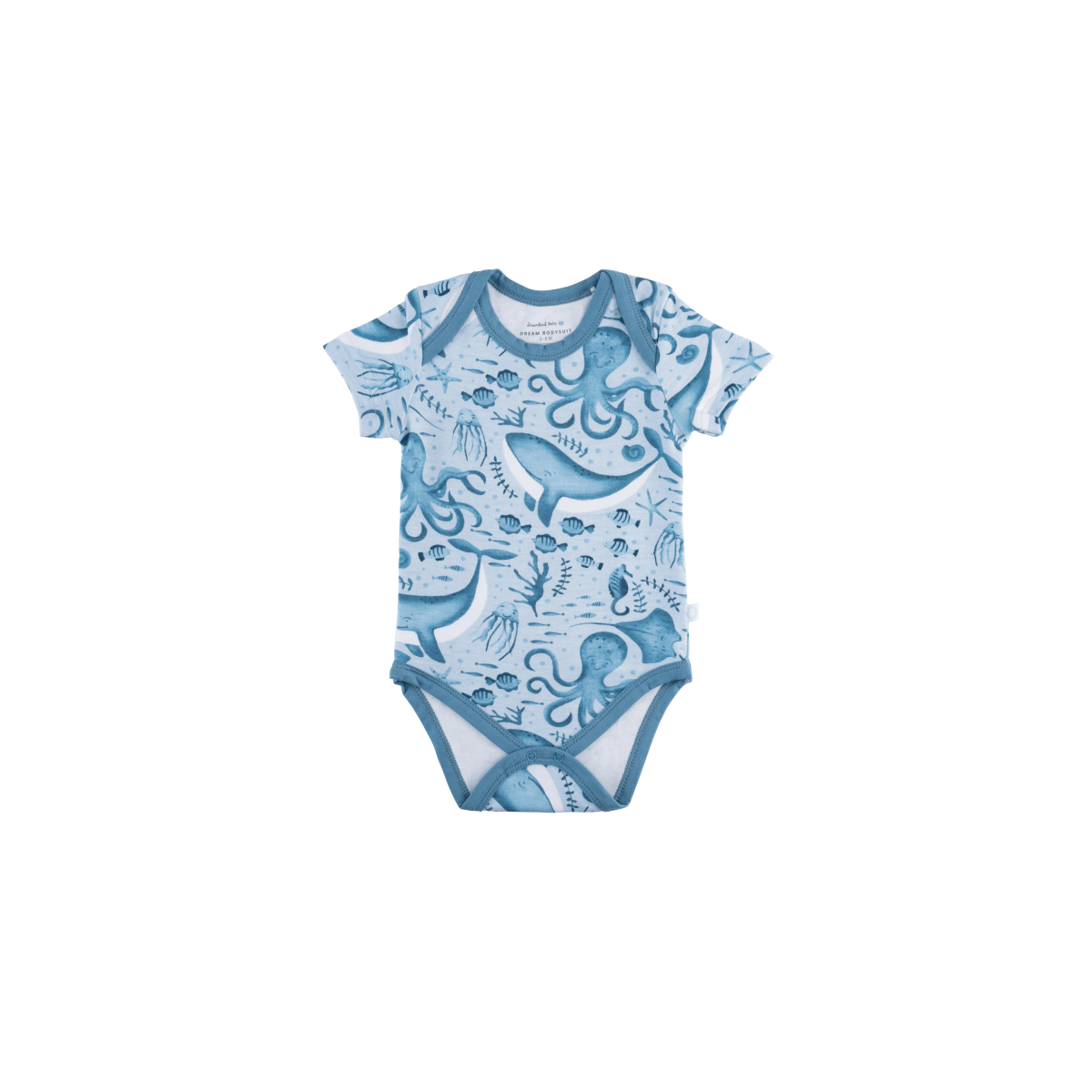 Baby Short-Sleeve Bamboo Bodysuit - Under The Sea