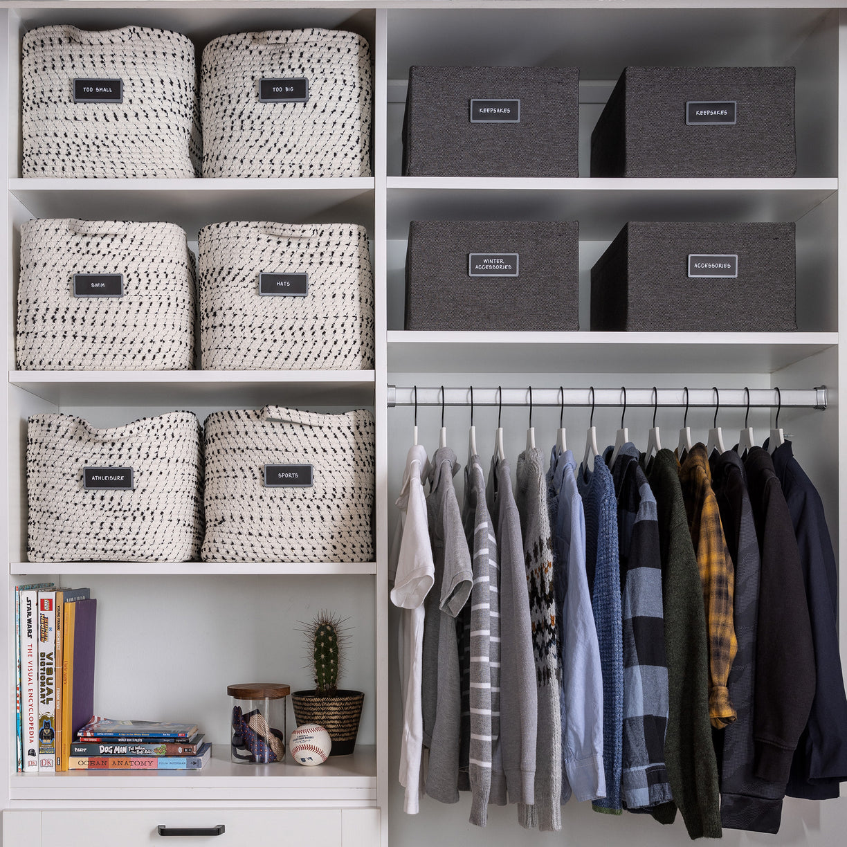 Closets & Mudroom Label Set | Matte Black