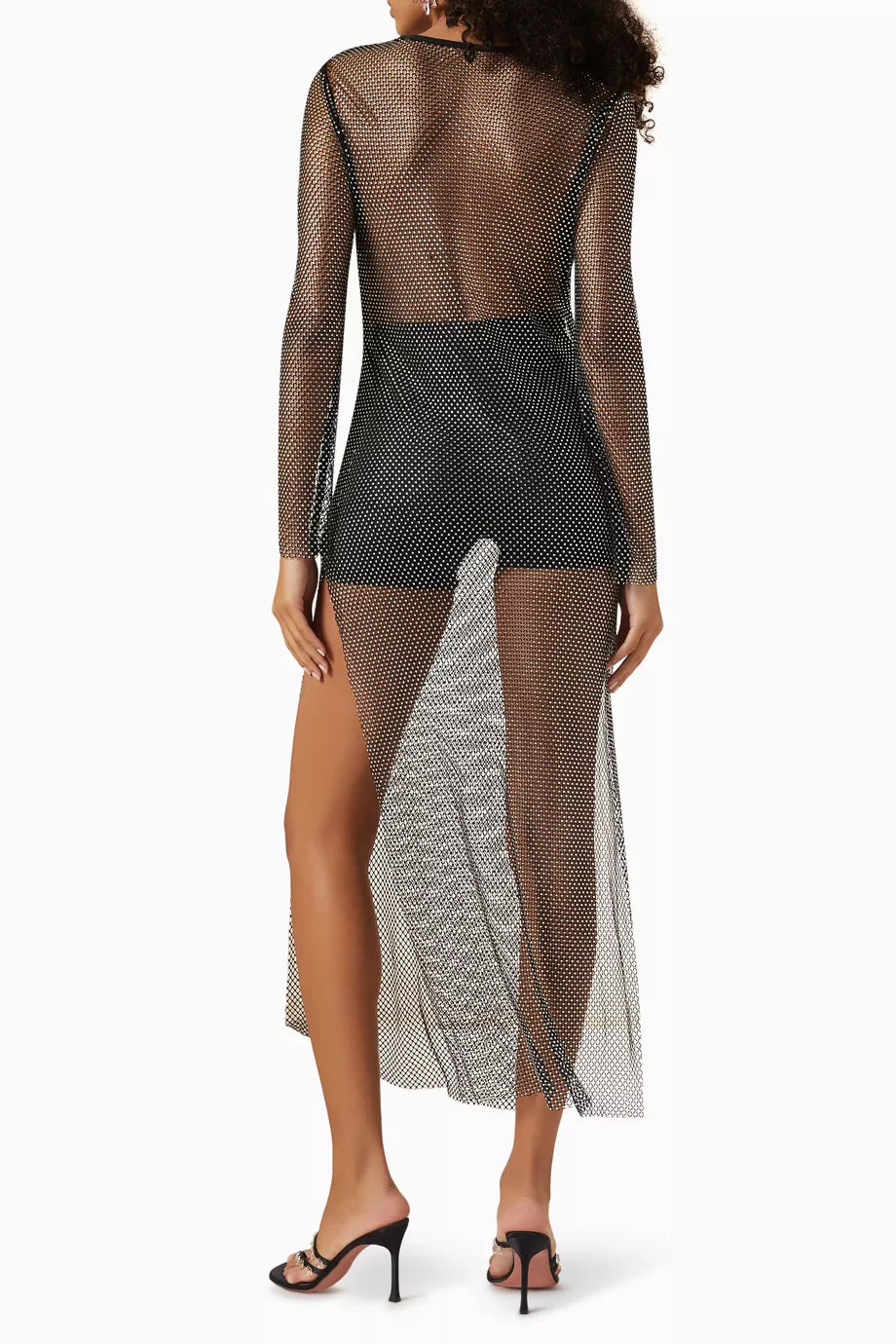 Cover Up Maxi Dress Rhinestone | Black