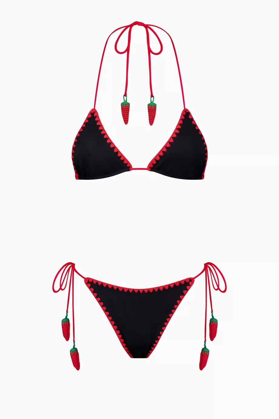 Chilli Lycra Bikini Set | Black