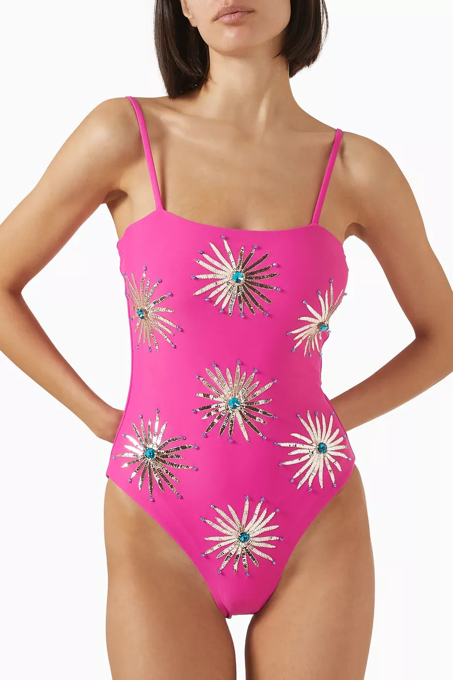 Dolly Two Strap Swimsuit | Fuschia