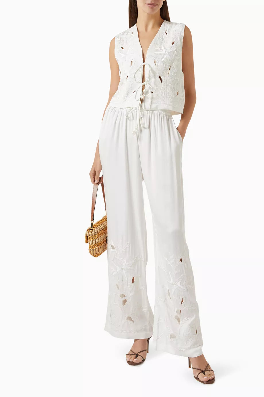 Coral Reef Pants | White
