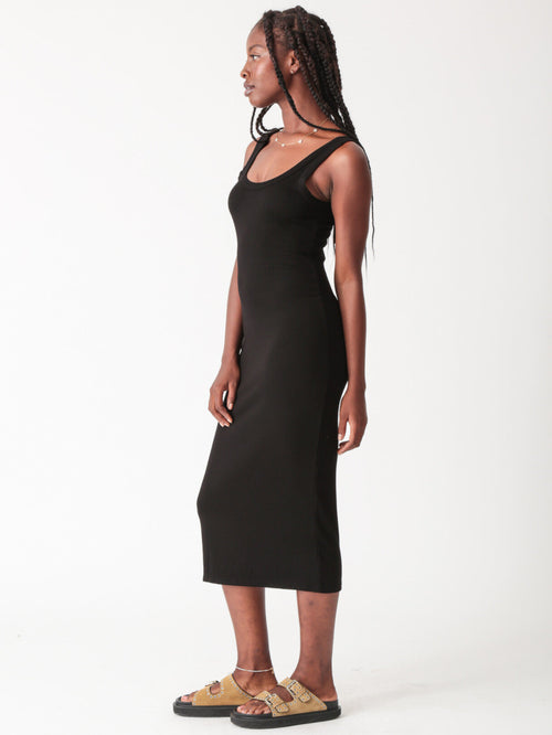 Charlie Rib Dress - Onyx | Electric & Rose
