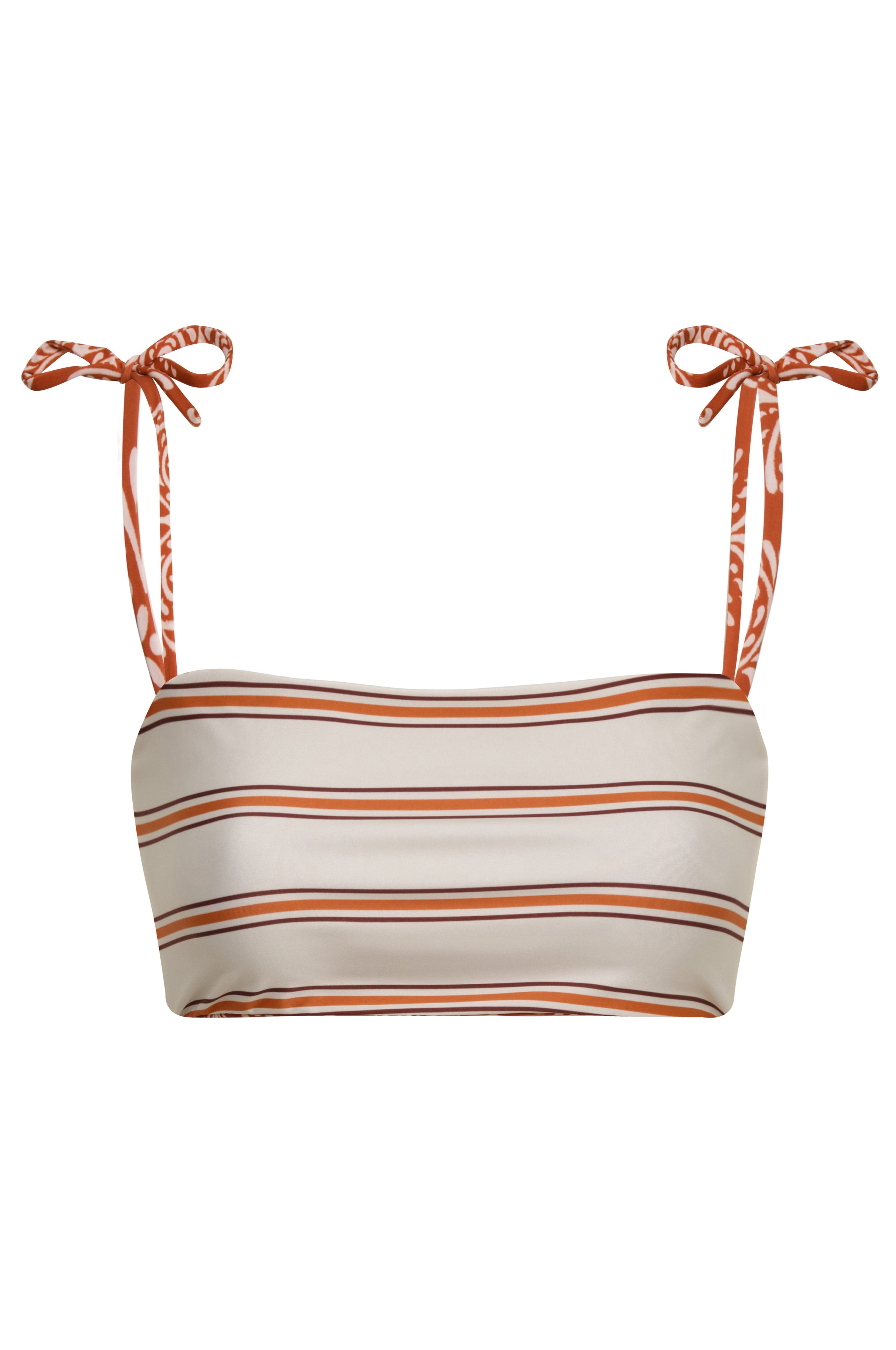San Miguel Top / Red Arabesque - Orange Stripes