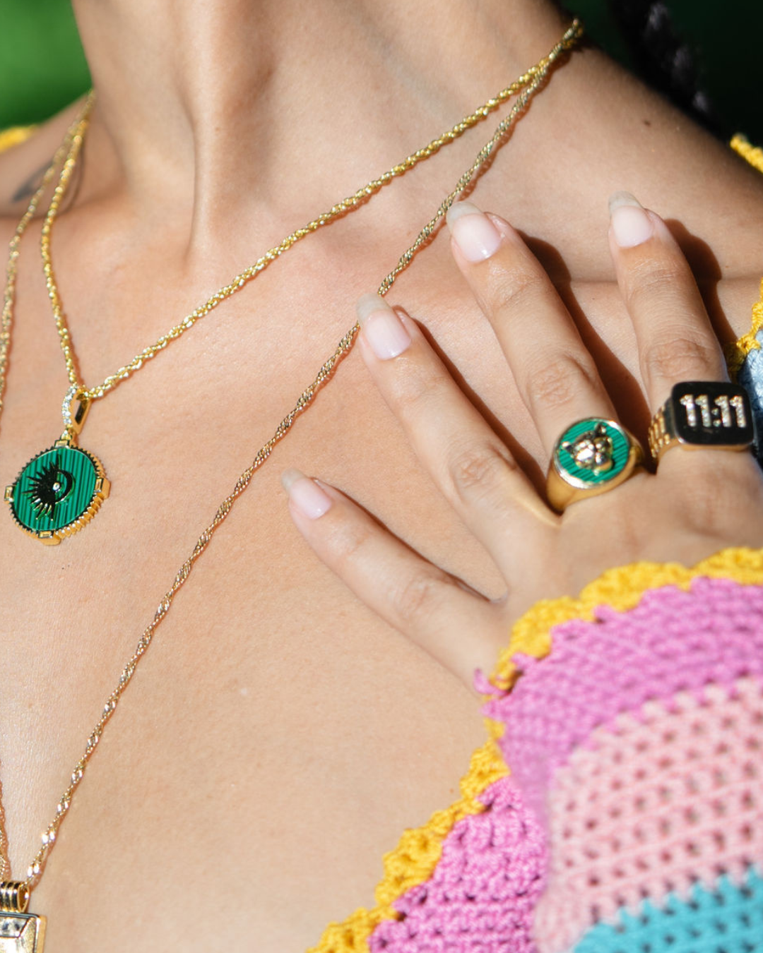 I Am Healthy Necklace (malachite)