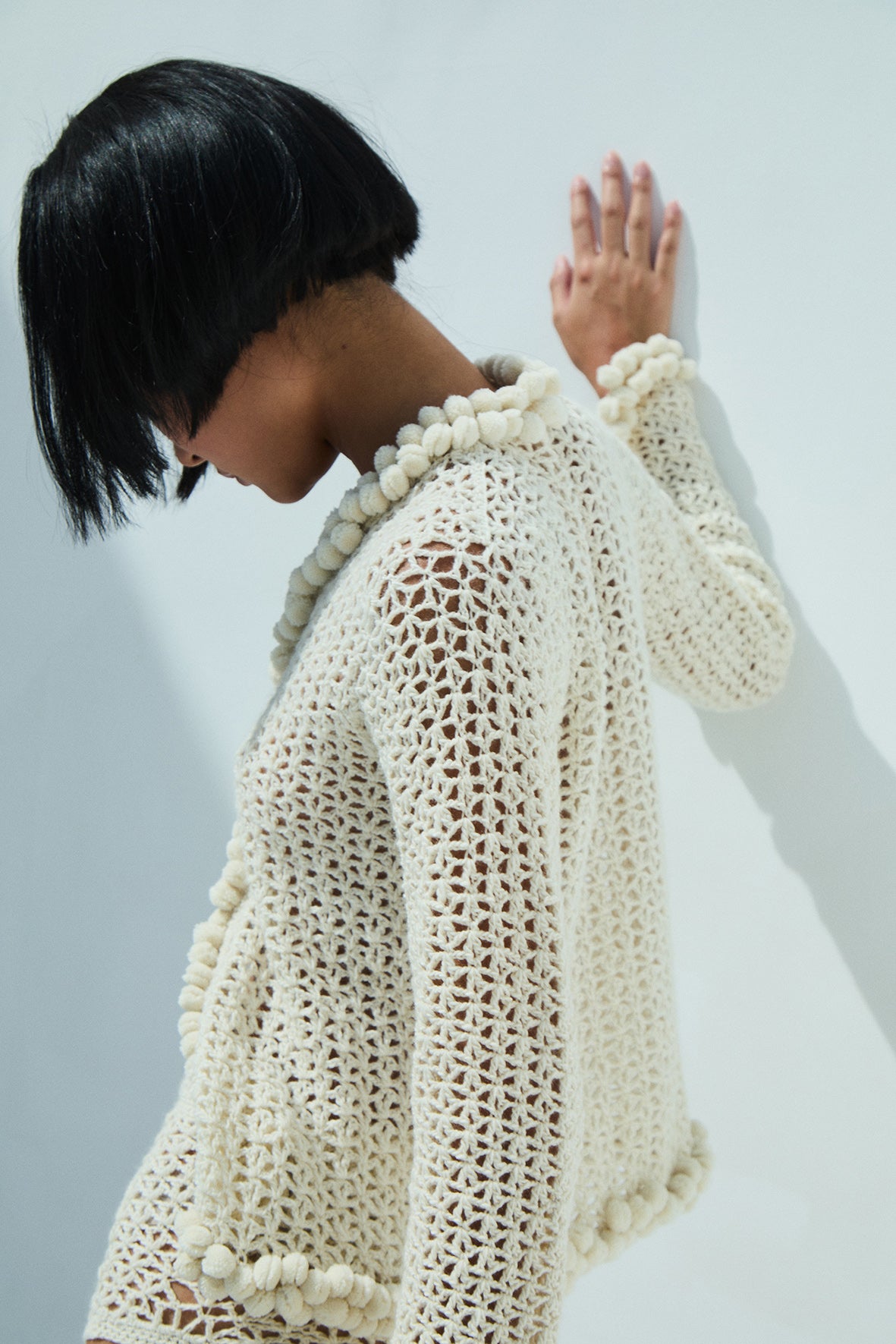 Pom-pom Crochet Top | Ivory