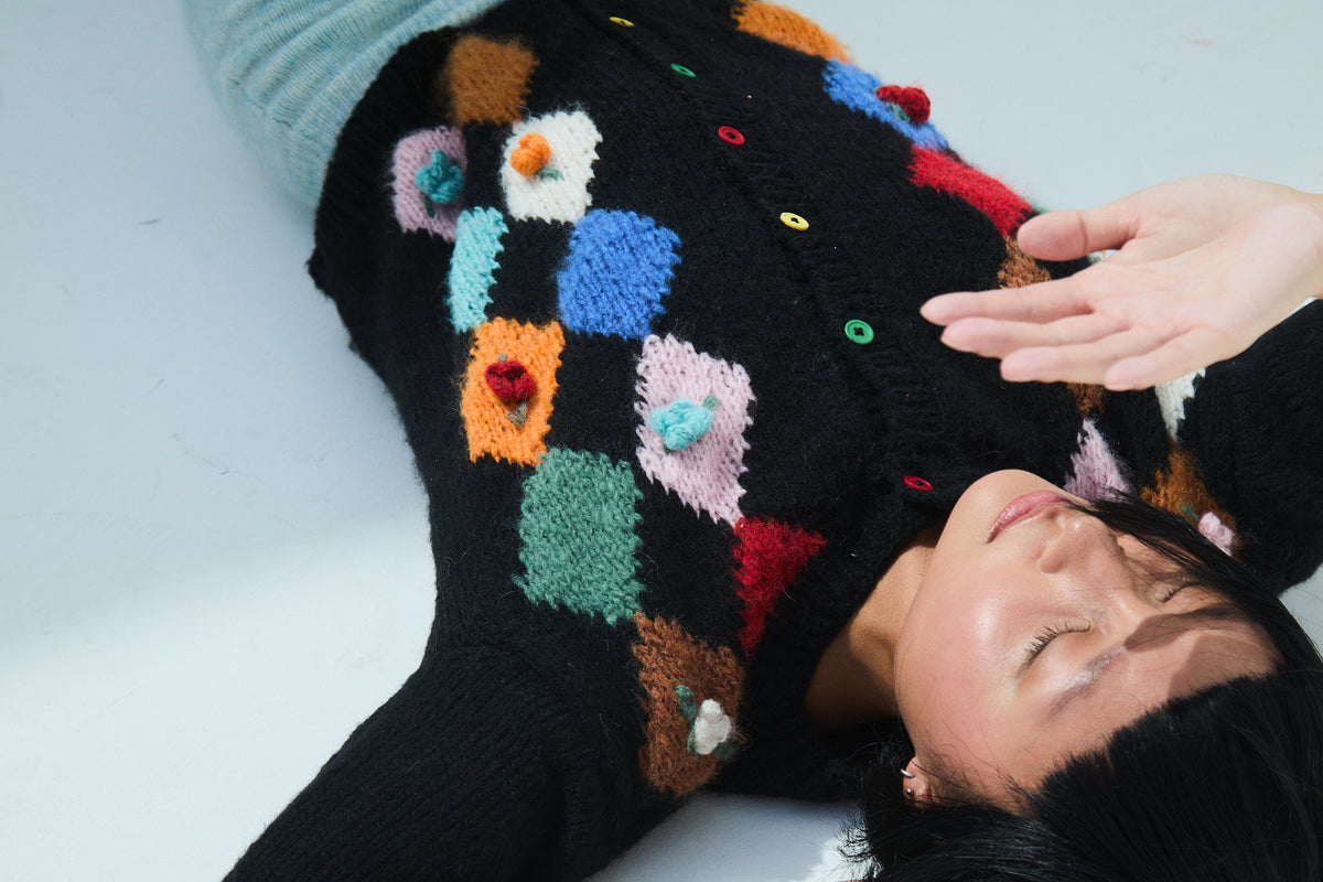 Hazel Knitted Cardigan | Black