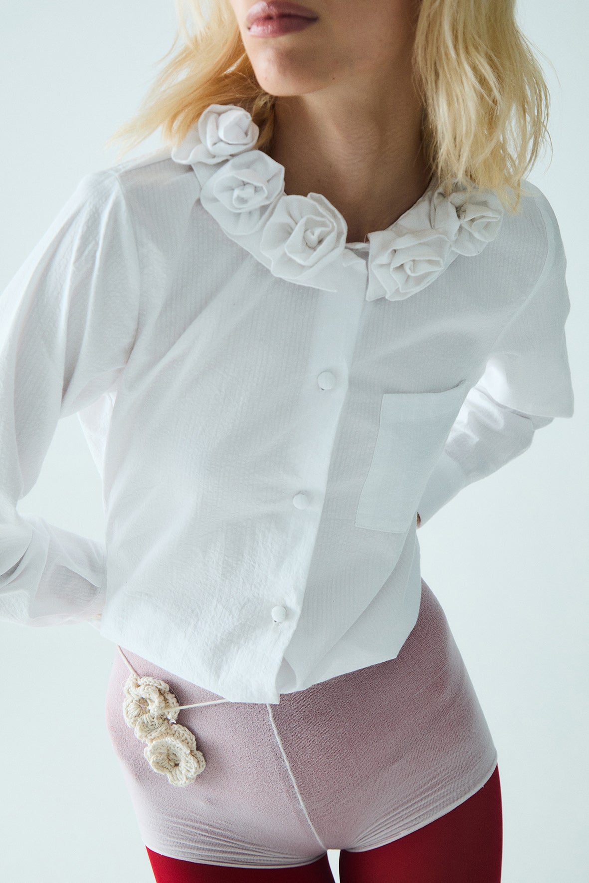 Aria Shirt Cotton Shirt | White