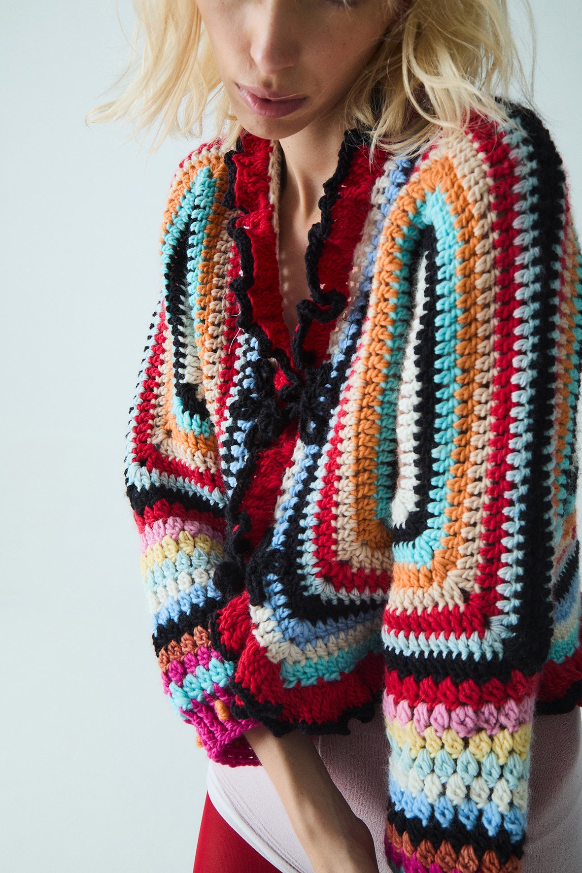 Coral Crochet Cardigan | Multi