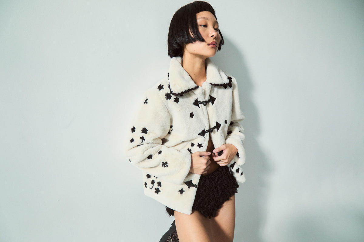 Eloise Fur Jacket | Cream
