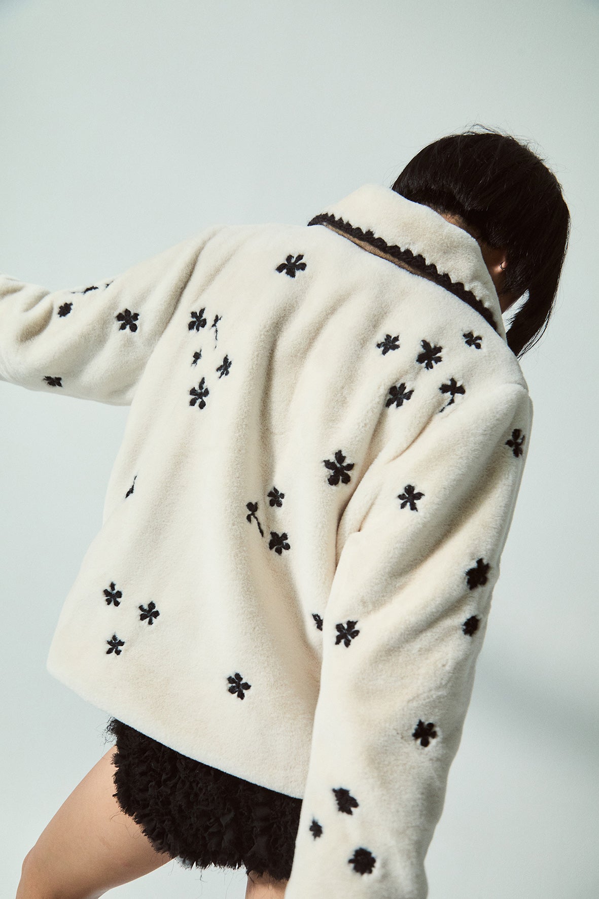 Eloise Fur Jacket | Cream