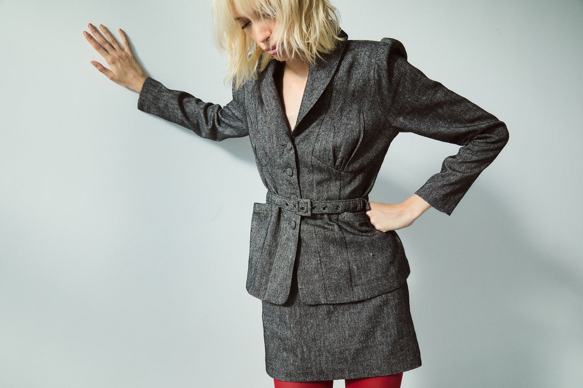 Kai Mini Skirt | Grey Melange