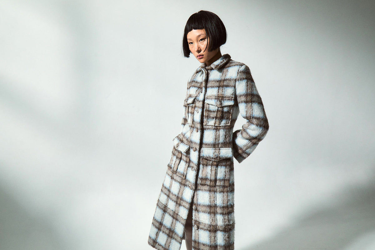 Wendy Tailored Coat | Blue Plaid