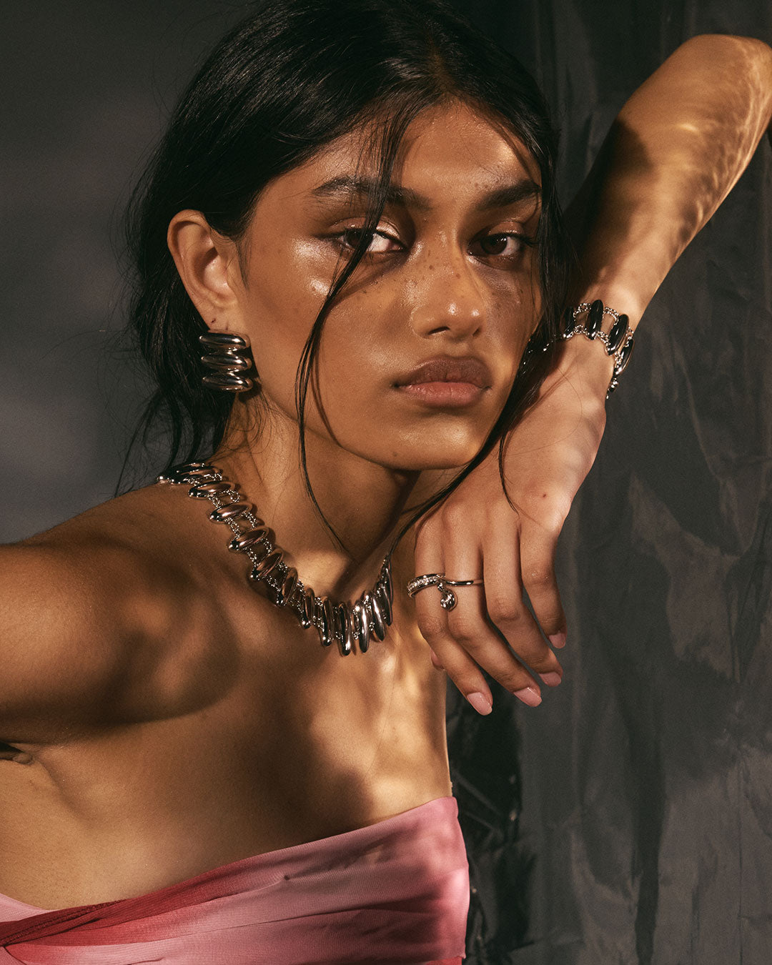 The Milan Bead Stud Necklace