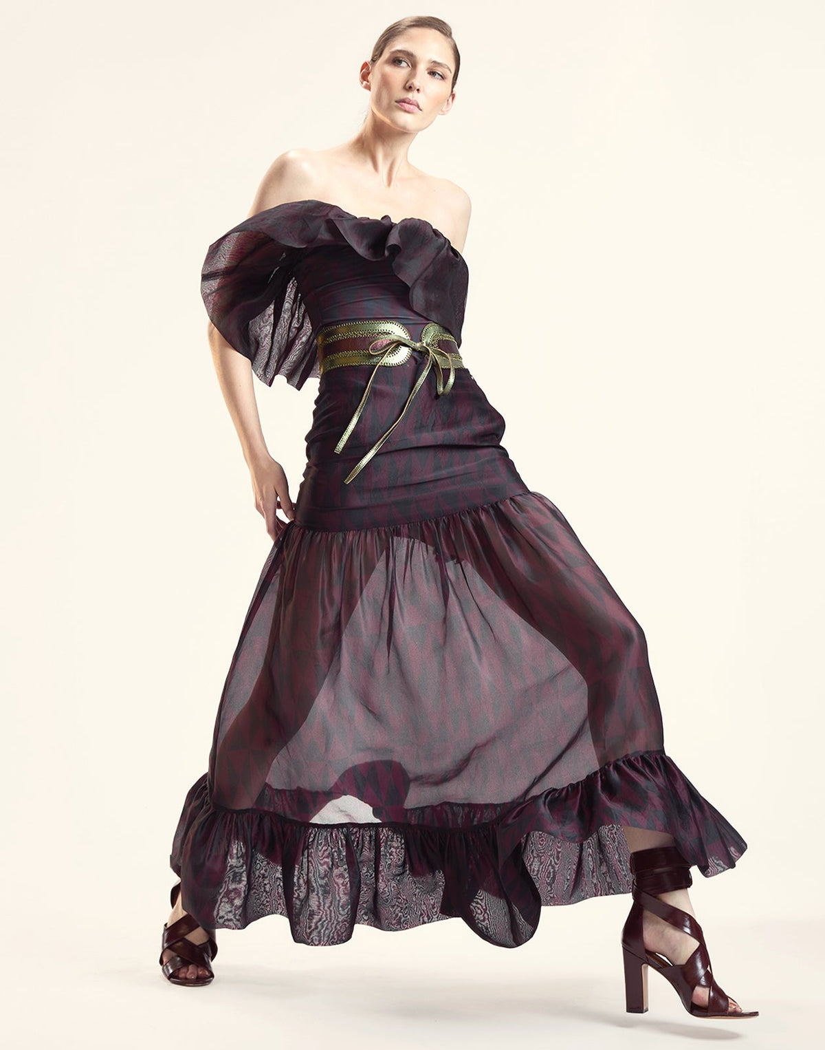 Eugenia Organza Flounce Top