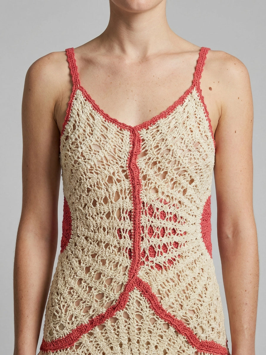 Soleil Crochet Ivory Dress