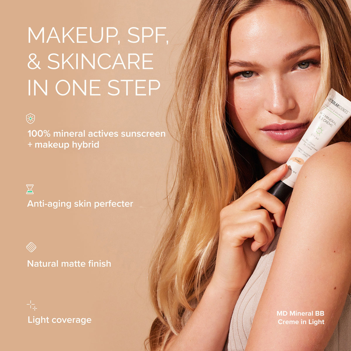 MD Mineral BB Crème SPF 50 DARK benefits