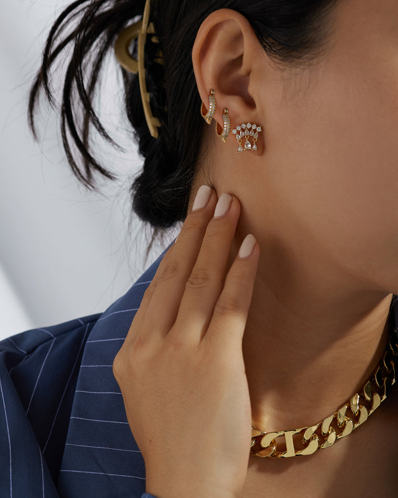 Colette Shaker Studs- Gold