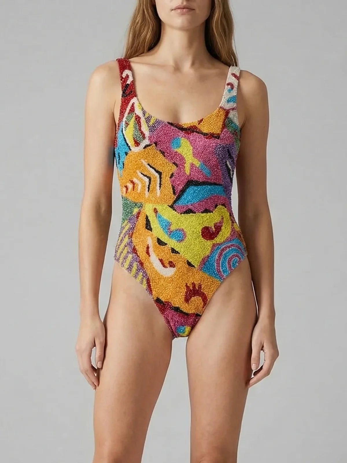 Boston Beaded Swimsuit Multi Colour in Stock