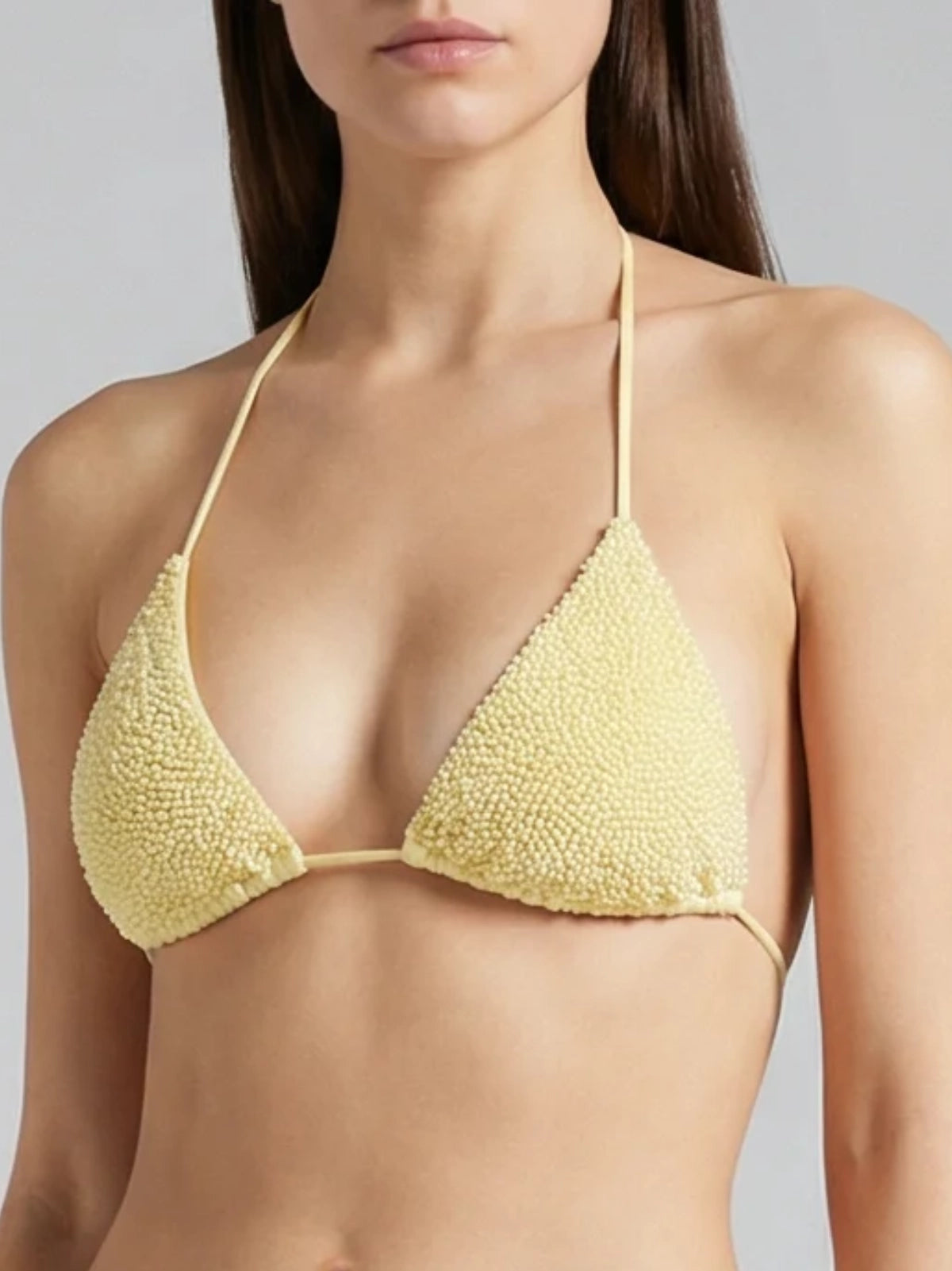 Nixie Triangle Shape Bikini Top Yellow
