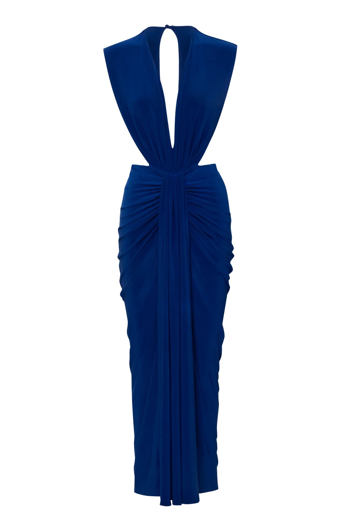 Nia Dress by Baobab, side view with Front slit and Structured texture.