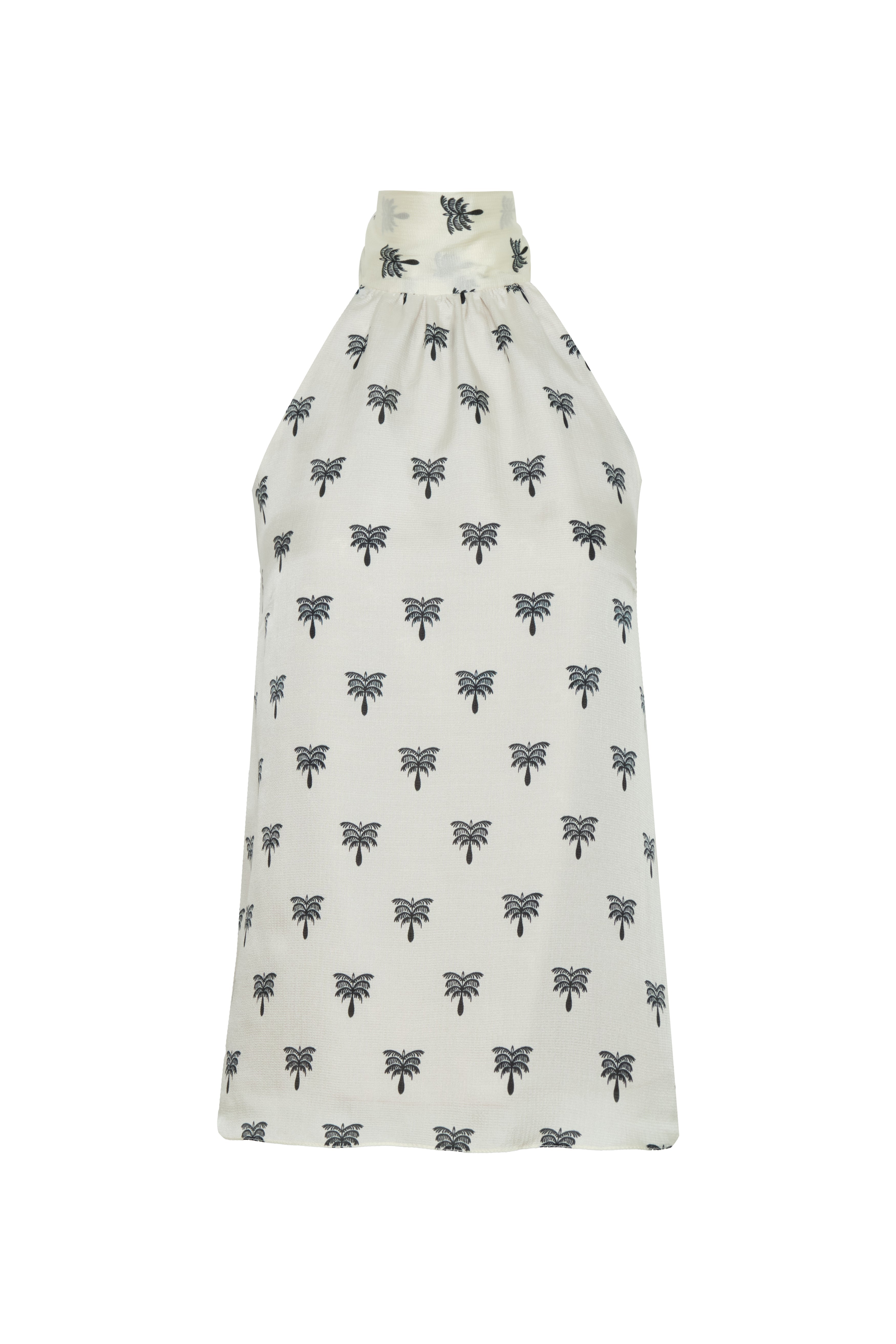 Magdalena Martellato Silk Blouse / Ivory - Black Polka Palms