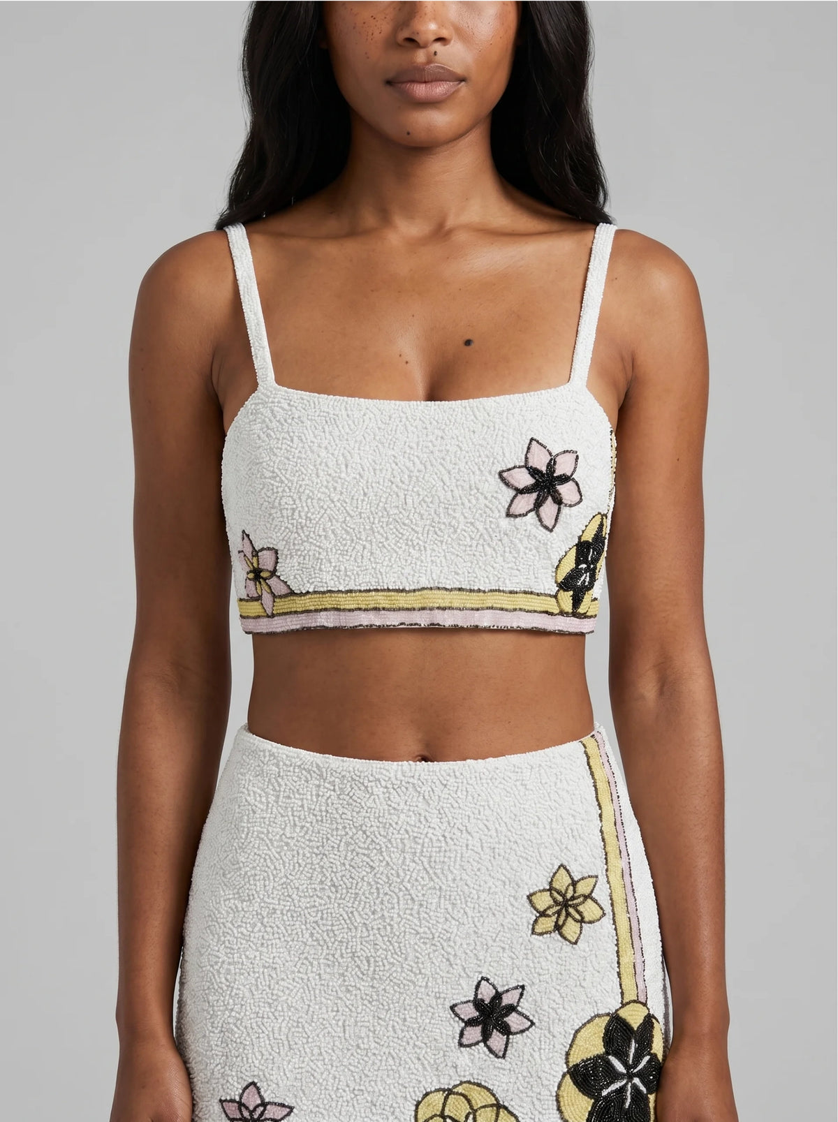 Mei Flattering Summer Luxe Co Ord Top White