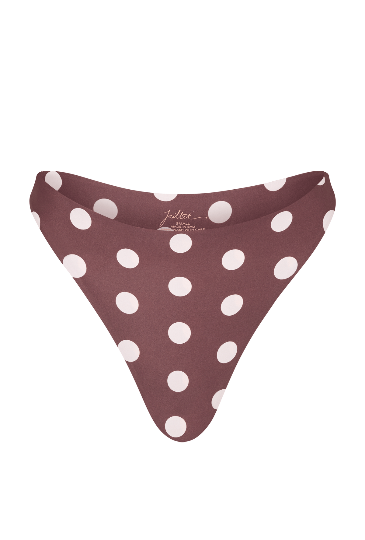 The Edie Bottom in Polka Dot Brown/Ivory