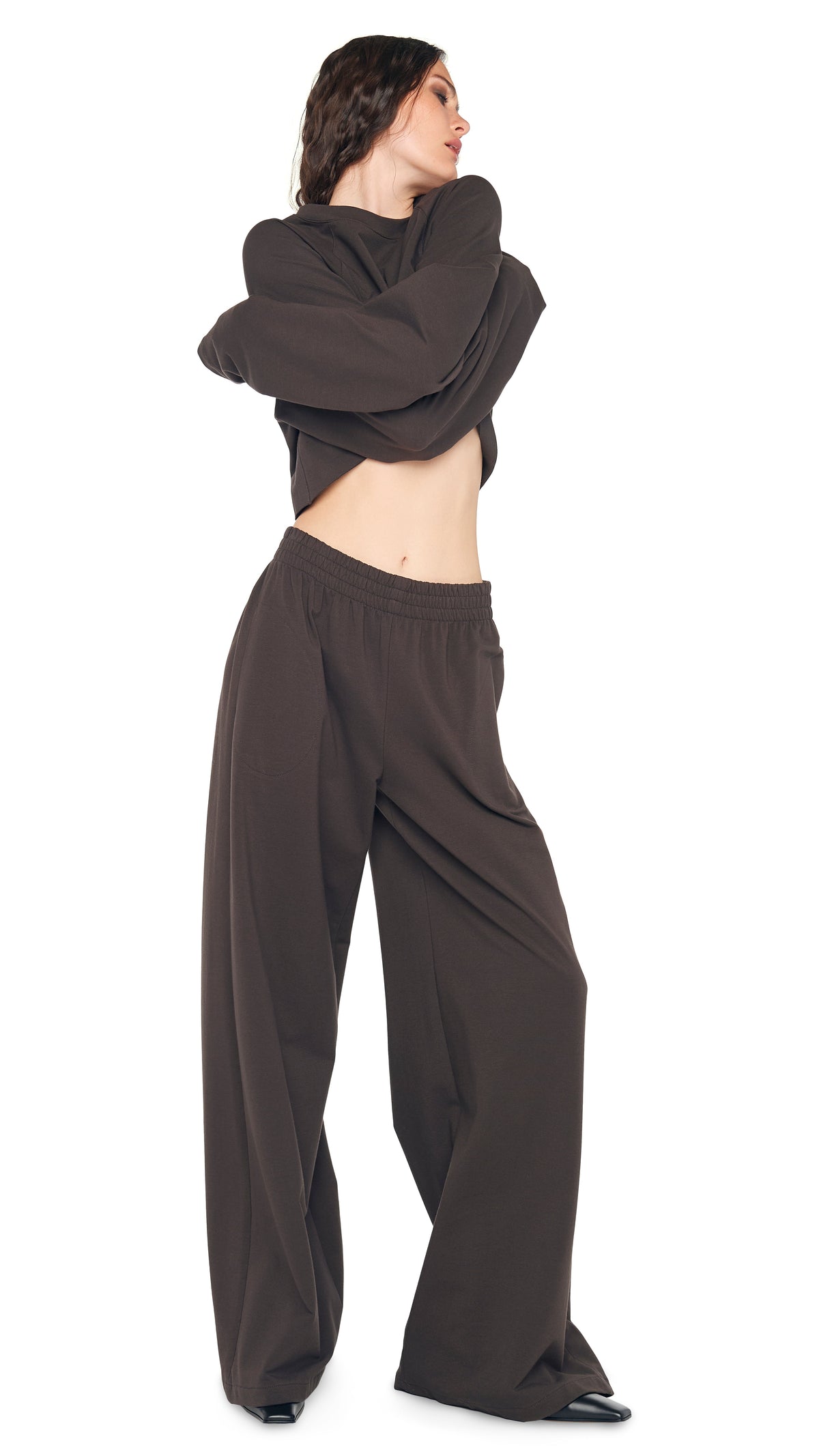 OS RAGLAN SLEEVE CROPPED TOP