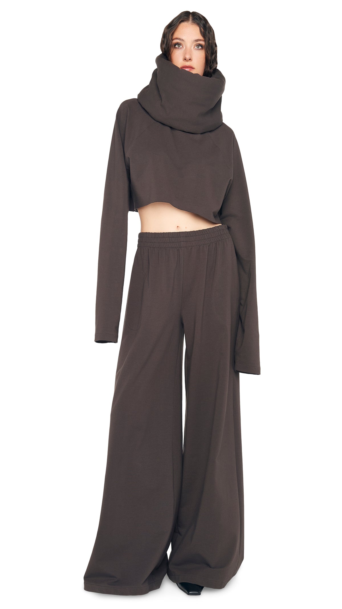 OS RAGLAN SLEEVE CROPPED TOP