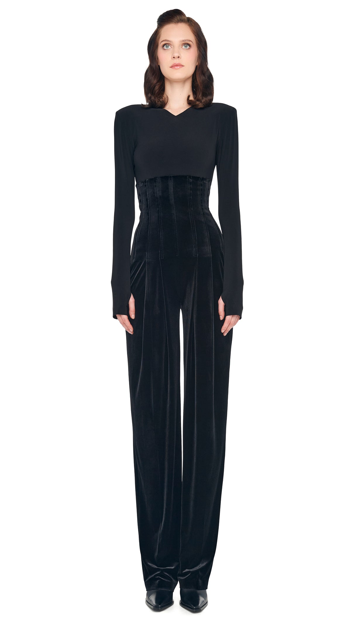 HIGH WAIST TAILORED PLEAT PANT