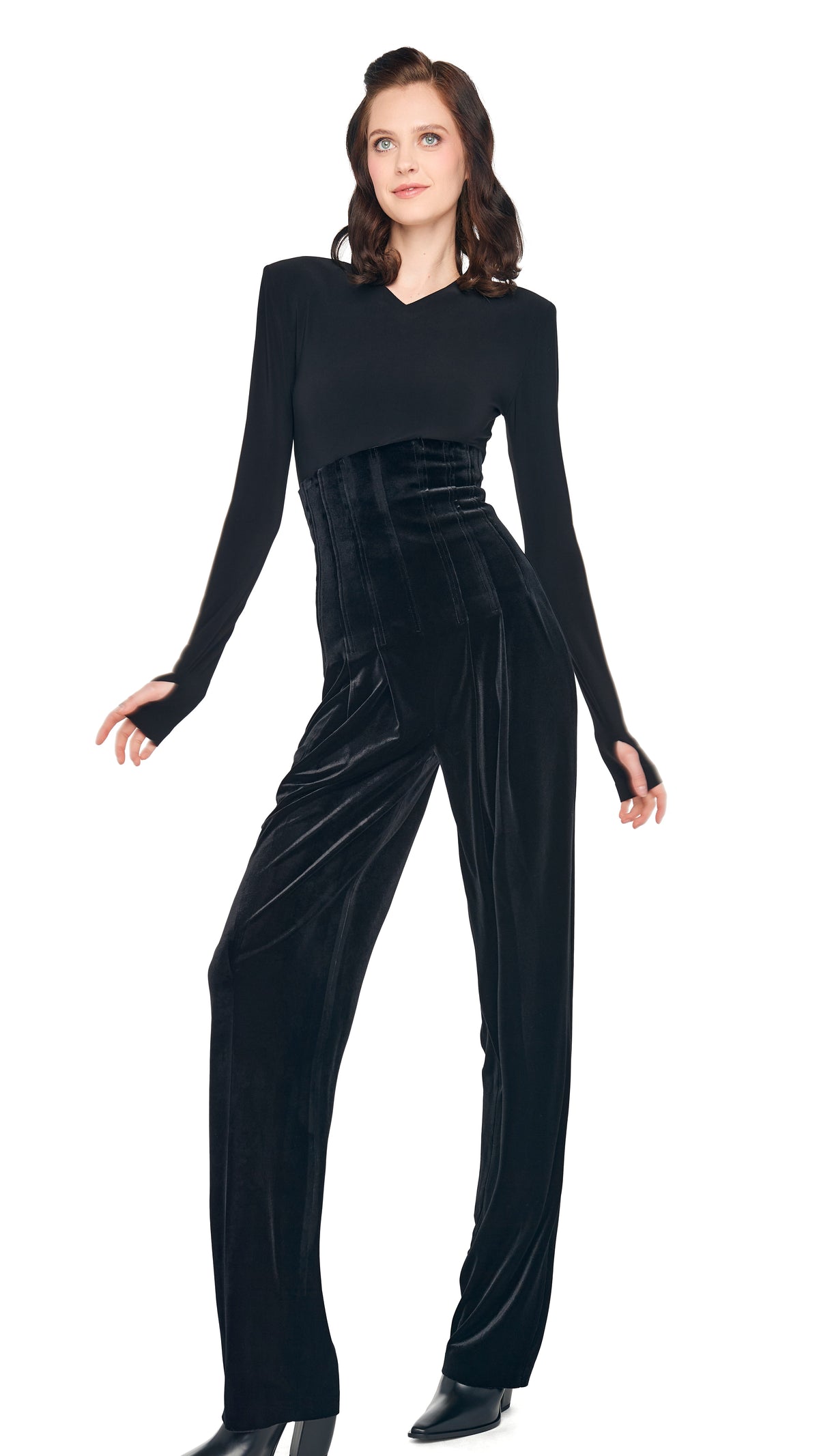 HIGH WAIST TAILORED PLEAT PANT
