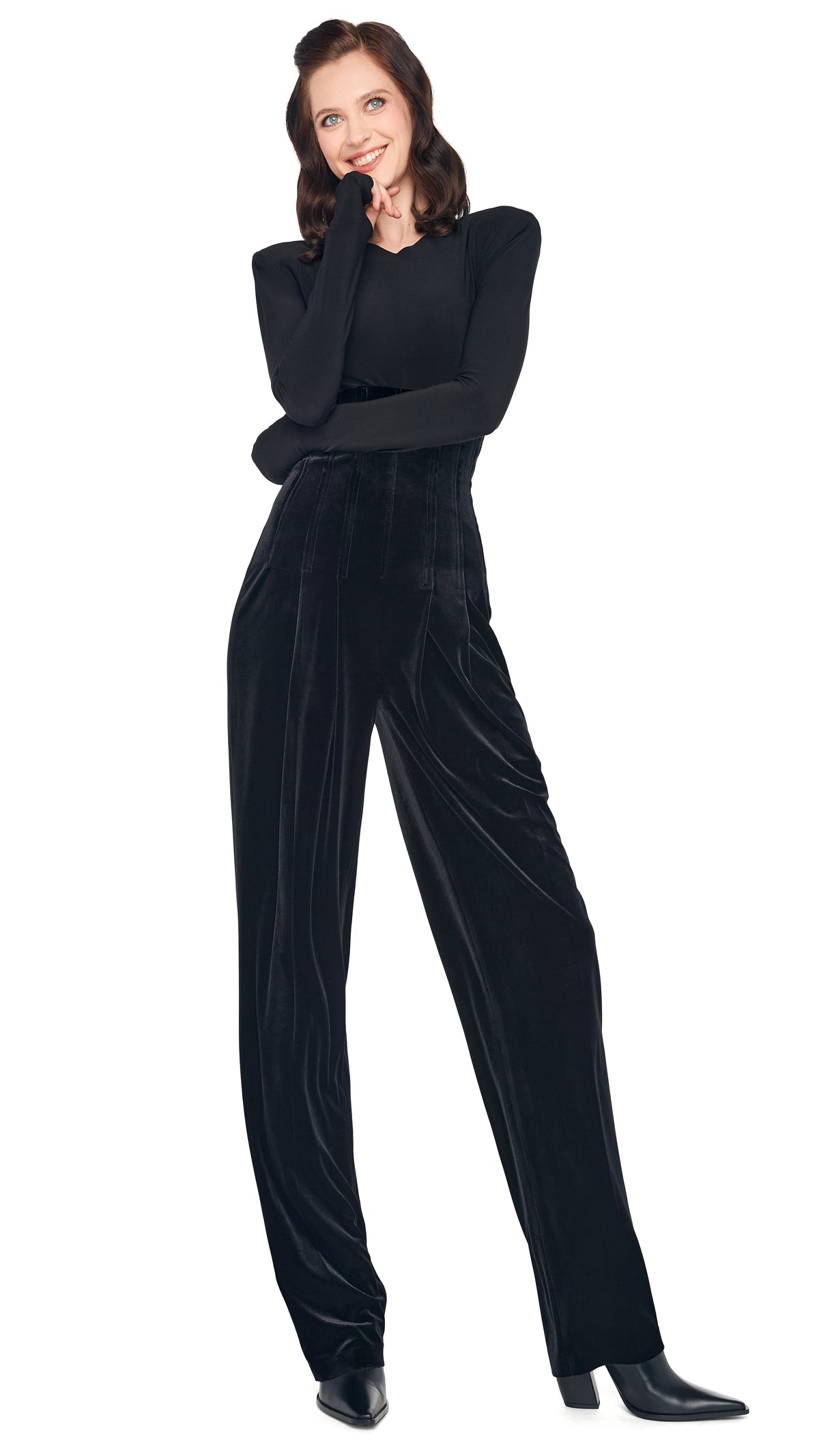 HIGH WAIST TAILORED PLEAT PANT