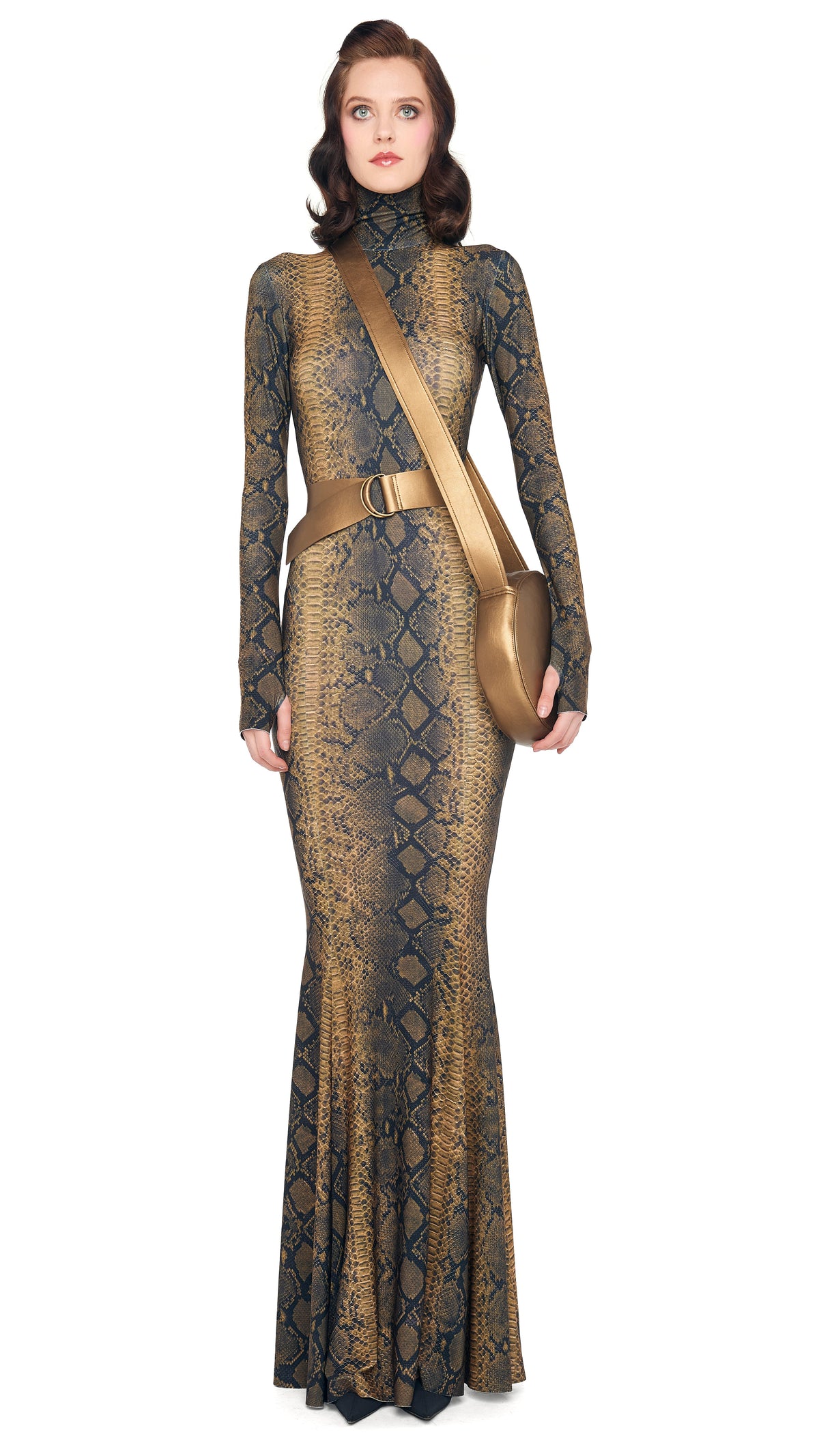 LONG SLEEVE TURTLE FISHTAIL GOWN