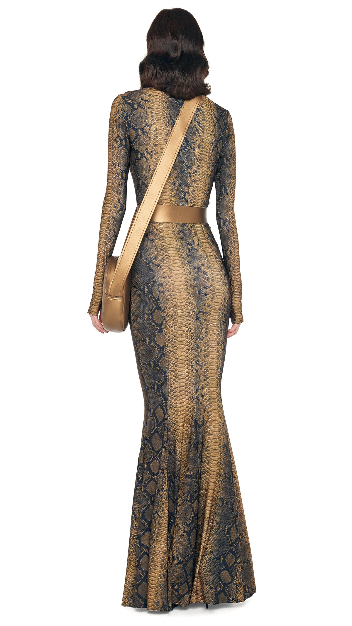 LONG SLEEVE TURTLE FISHTAIL GOWN