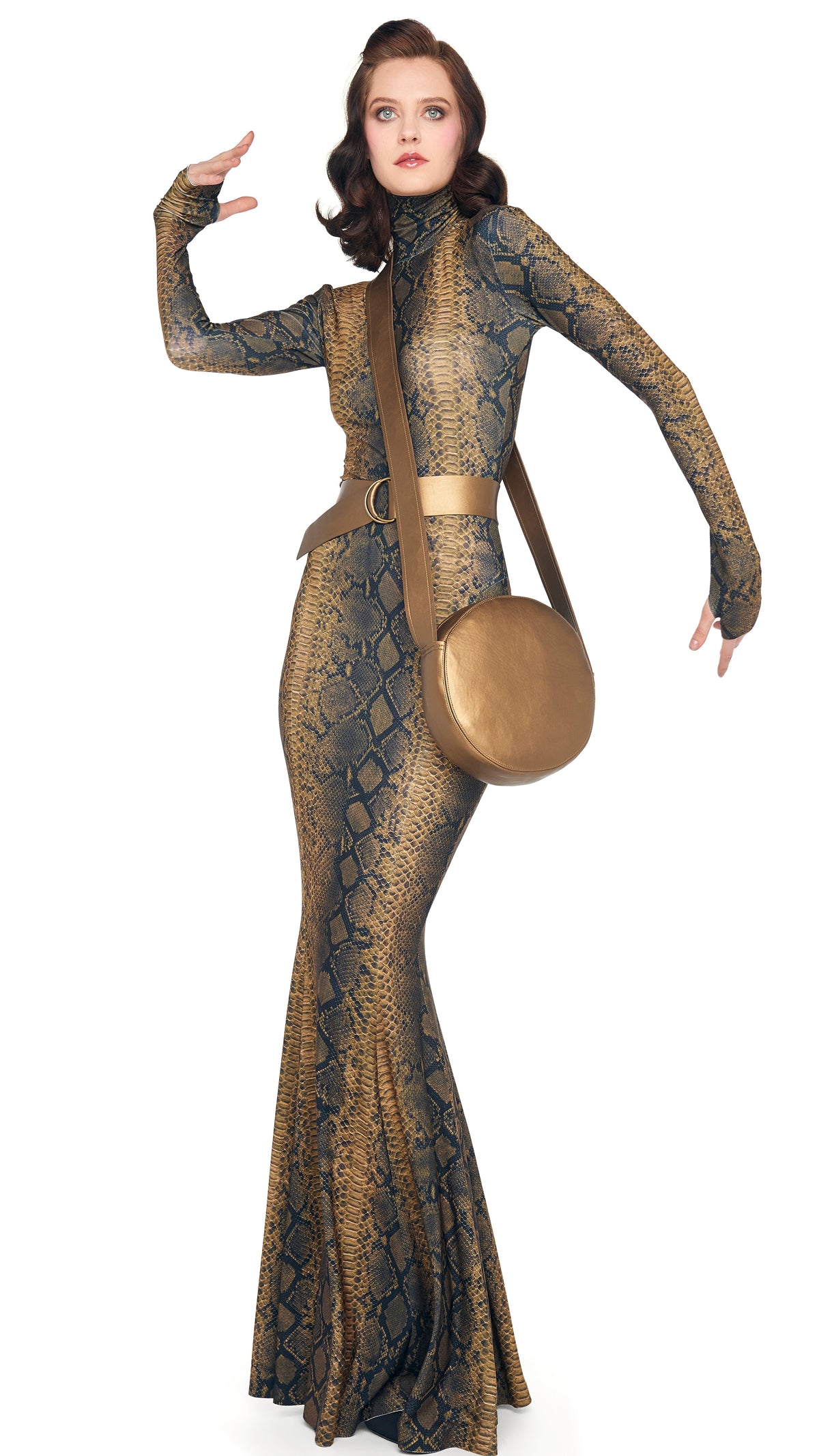 LONG SLEEVE TURTLE FISHTAIL GOWN